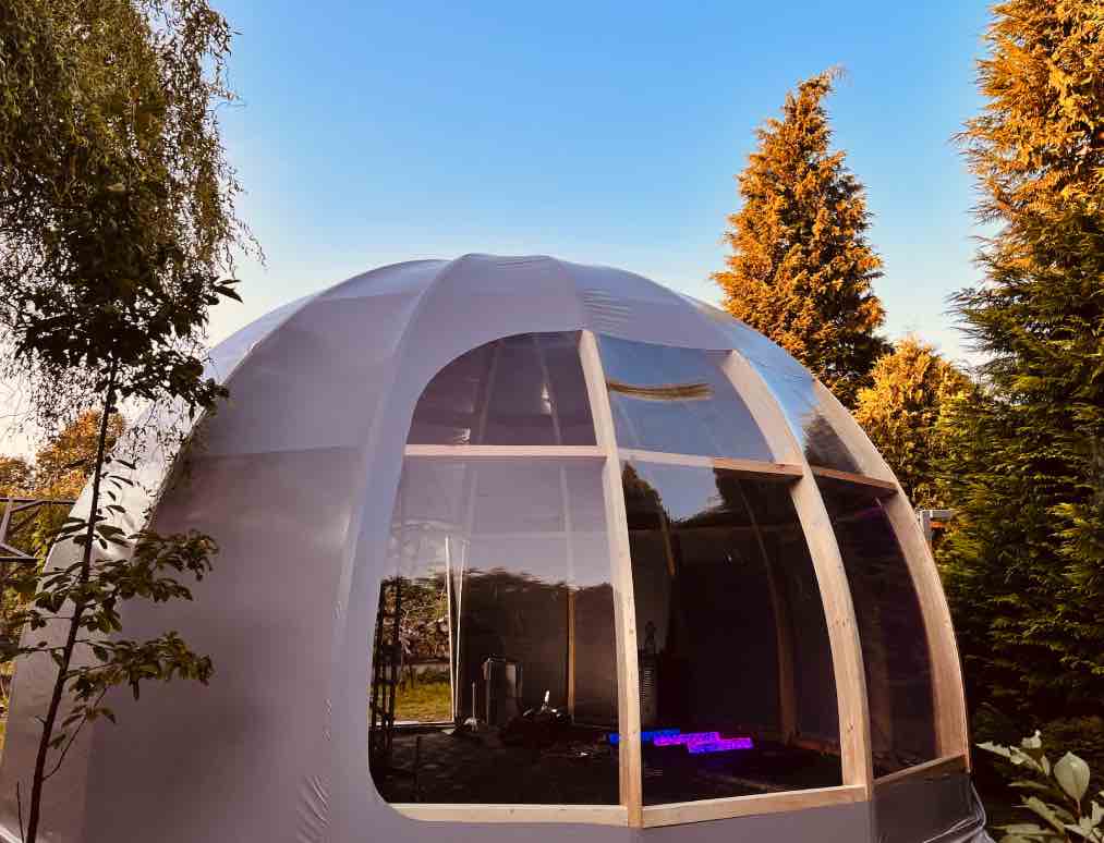 s4 s4Glamping łukowy Wood Dome nowoczesny domek glampingowy namiot tiny house home modern hause łukową drewniana MTS Poland fs4