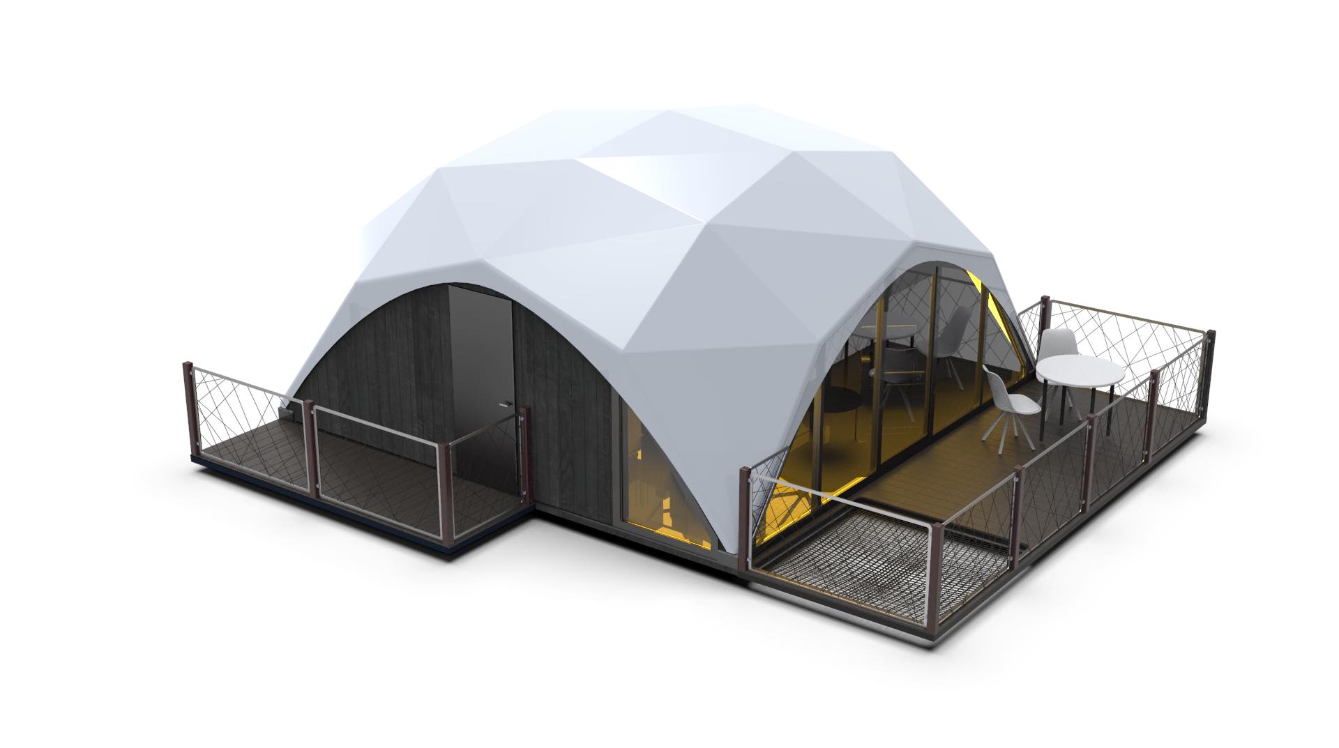 Altana sferyczna ogrodowa glamping domek tent glamp